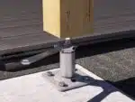 verstellbaren Pfostenträger Anwendungsbeispiel Beton Holz