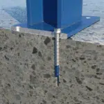 Betonschraube Edelstahl A4 Anwendungsbeispiel Beton Pfosten