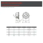 Kombi-Sechskantmutter BN1365 Sechskantmutter mit integrierter Sicherungsscheibe, Technische Daten