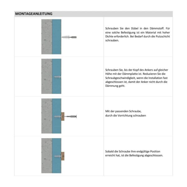dämmstoffdübel montageanleitung