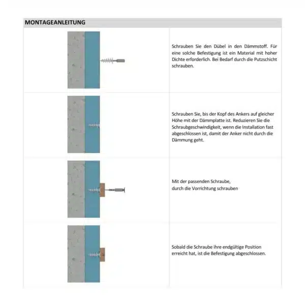 dämmstoffdübel montageanleitung