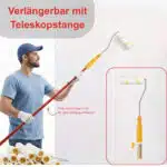Farbroller Set 21.-tlg. Verlängerbar mit Teleskopstange
