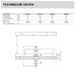 Kippdübel mit Gewindestange Technische Daten