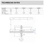 Kippdübel mit Rundhaken Technische Daten
