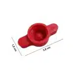 Rote Verschlusskappe für Silikon-, Acryl- & Montagekleber mit Abmessungen von 3,8 cm Durchmesser und 1,8 cm Höhe.