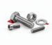 Schrauben auswählen: Sechskantschraube, Mutter, Unterlegscheibe und Gewindestange im Überblick.